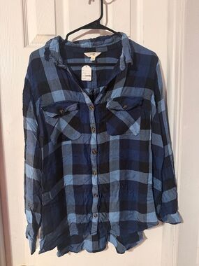 Terra & Sky Blue Plaid Shirt
